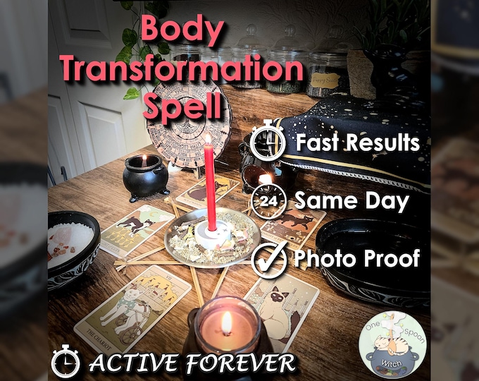 Body Transformation Spell - SAME DAY Casting for Self-Love, Motivation, Confidence, Weight Changes [Active Forever] (Tarot w/ Spell Cast)