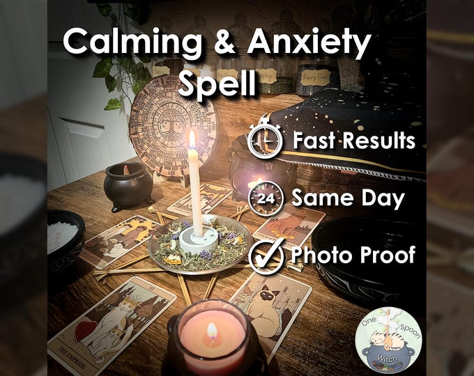 Calming & Anxiety Spell - SAME DAY Casting for Emotional Healing, Happiness, Balance, Relaxation, and Peace (Tarot w/ Spell Cast)