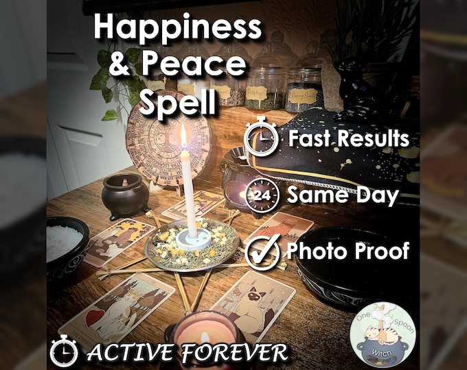 Happiness & Peace Spell - SAMEDAY Casting for Balance, Relaxation, Contentment [Active Forever] (Tarot w/ Cast)