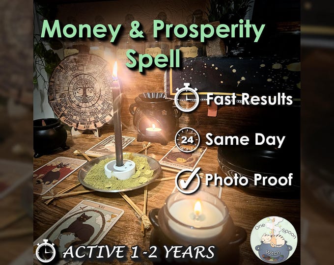 Money and Prosperity Spell - SAME DAY Casting for Abundance, Success, & Wealth [Active 1-2 Years] (Tarot w/ Spell Cast)