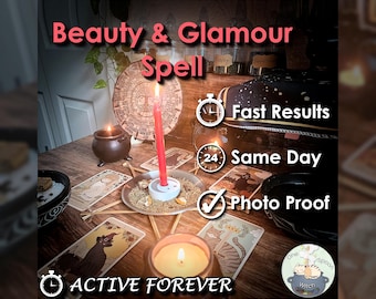 Beauty and Glamour Spell - SAME DAY Casting for Radiance, Confidence, & Allure [Active Forever] (Tarot w/ Spell Cast)