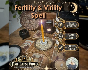 Fertility and Virility Spell - SAME DAY Casting for Calming, Balance, Grounding, Cleansing, & New Beginnings