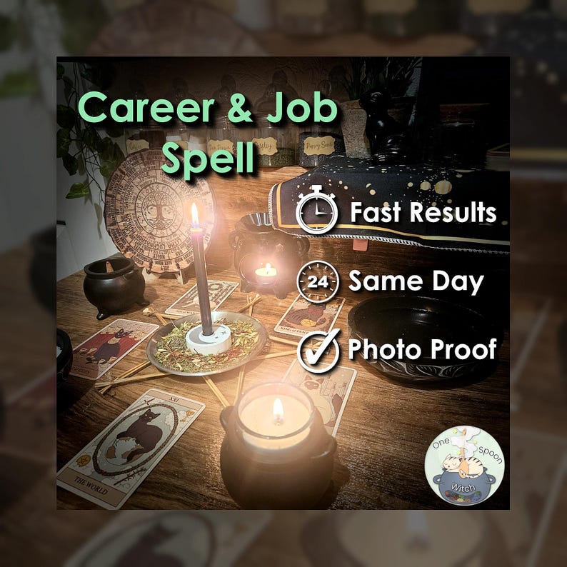 Career and Job Spell - SAME DAY Casting for Financial Success, Wealth, Prosperity, Opportunity, & Fortune (Tarot w/ Spell Cast) image 1