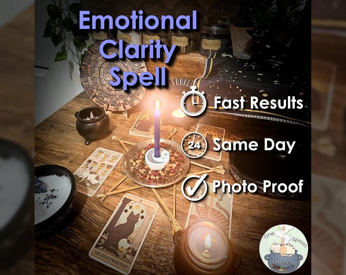 Emotional Clarity Spell - SAME DAY Casting for Motivation, Focus, Grounding, Creativity, & Balance (Tarot w/ Spell Cast)