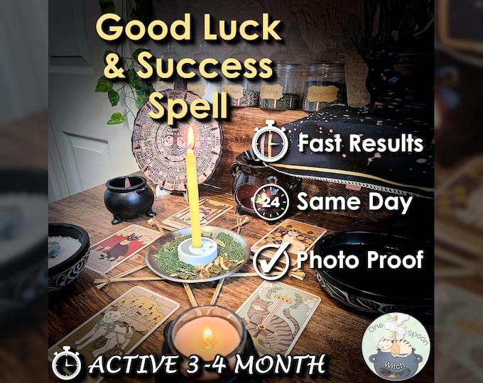 Success and Luck Spell - SAME DAY Casting for Prosperity, Money, Wealth, Opportunity, & Fortune [Active 3-4 Month] (Tarot w/ Spell Cast)