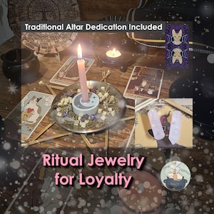Pendentif amulette rituelle de loyauté, talisman de relation d'engagement, bijou d'autel de confiance et de connexion