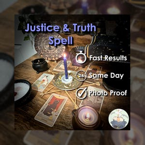 Justice and Truth Spell - SAME DAY Casting voor duidelijkheid, geloof, bescherming, overwinning en verdediging (tarot met spreuken)
