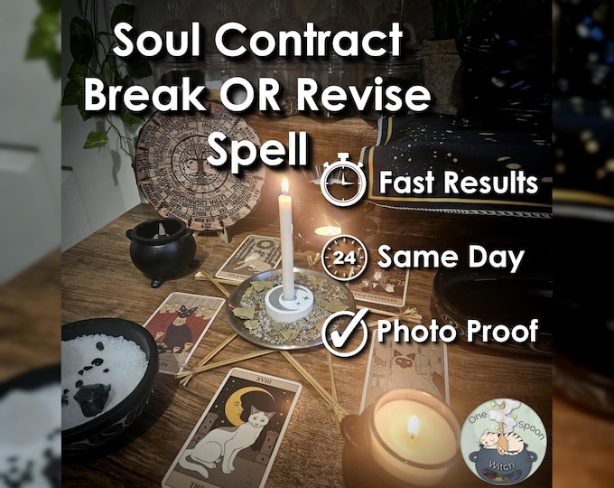 Soul Contract Revision & Cord Cutting Spell - SAMEDAY Casting for Contract Breaking (Tarot w/ Spell Cast)