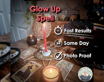 Glow Up and Glamour Spell - SAME DAY Casting for Radiance, Confidence, Allure, Admiration, & Empowerment (Spell Bag|Jar|Amulet)