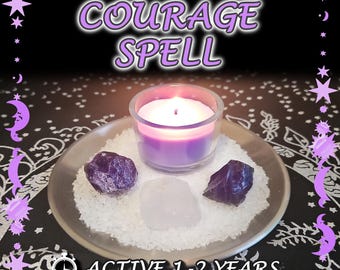 Courage and Strength Spell - SAME DAY Casting for Focus, Motivation, Clarity [Active 1-2 Years] (Tarot w/ Spell Cast)
