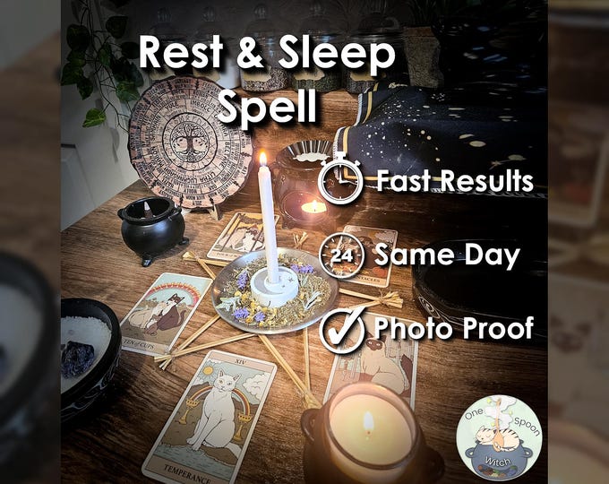 Rest and Sleep Spell - SAME DAY Casting for Balance, Calming, Relaxation, Peace, & Grounding (Tarot w/ Spell Cast)