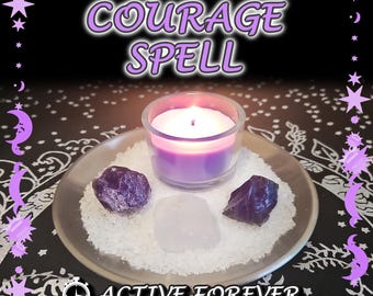 Courage and Strength Spell - SAME DAY Casting for Wisdom, Focus, Motivation, Clarity [Active Forever] (Tarot w/ Spell Cast)