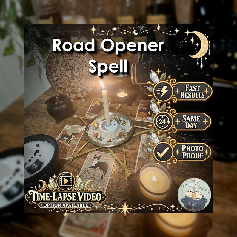 Road Opener Spell - SAME DAY Casting for New Opportunities, Success, Clarity, Emotional Blocks, & Cleansing image 1