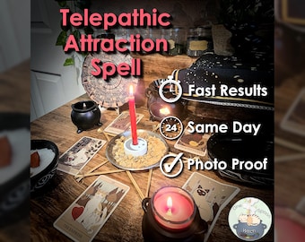 Telepathic Attraction Spell - SAME DAY Casting for Seduction, Love, Passion, Connection, & Chemistry (Tarot w/ Spell Cast)