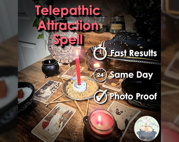 Telepathic Attraction Spell - SAME DAY Casting for Seduction, Love, Passion, Connection, & Chemistry (Tarot w/ Spell Cast)