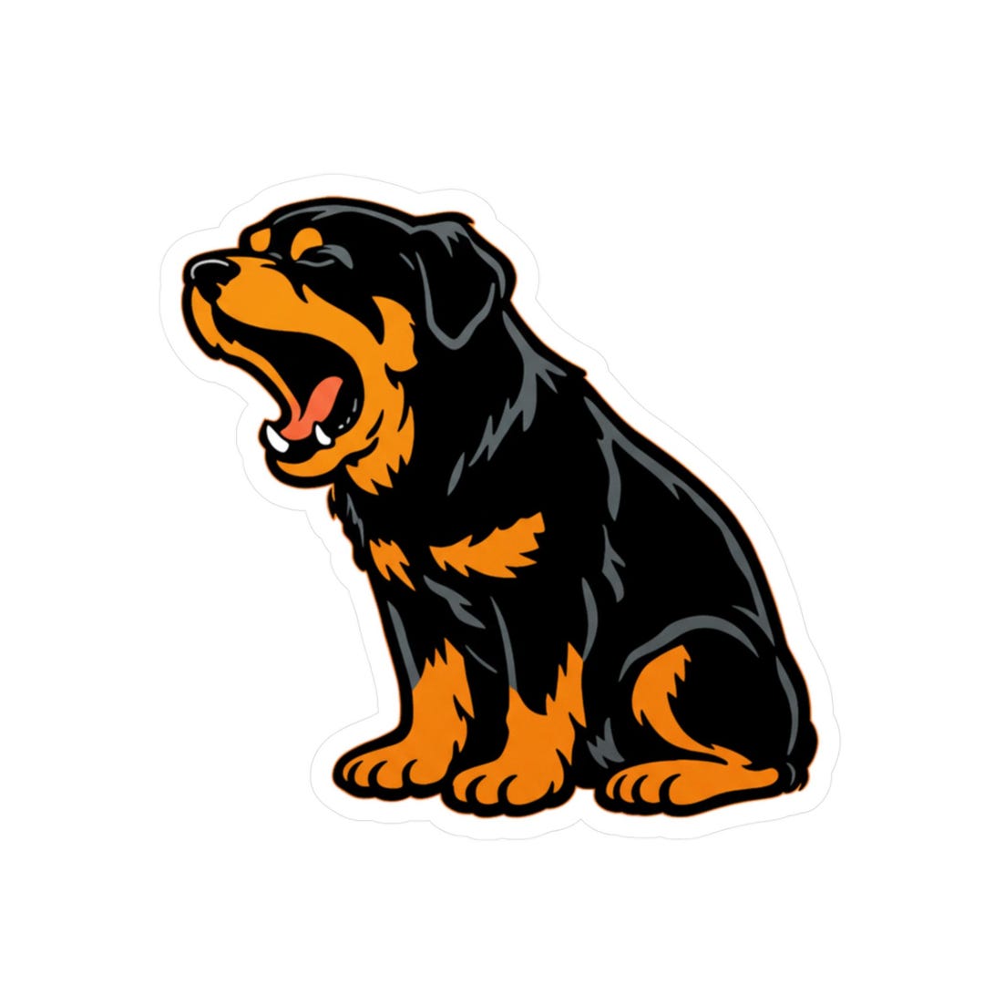Rottweiler Vinyl Sticker, Soulful Dog Art, Waterproof Decal - Etsy