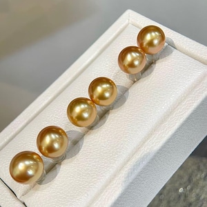 18K Solid Gold South Sea Pearl Stud Earrings, Minimalist Luxury Jewelry Gift for her