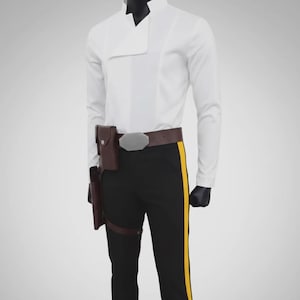 Set per cosplay di Han Solo da Una Nuova Speranza: gilet, pantaloni, camicia, cintura