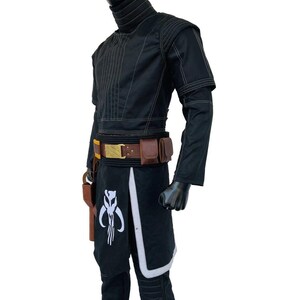 Mandaloriansk flygdräkt med hölster | Boba Fett-inspirerad kostym | Star Wars-prisjägare | Death Watch-mytosaurie-dräkt bild 3