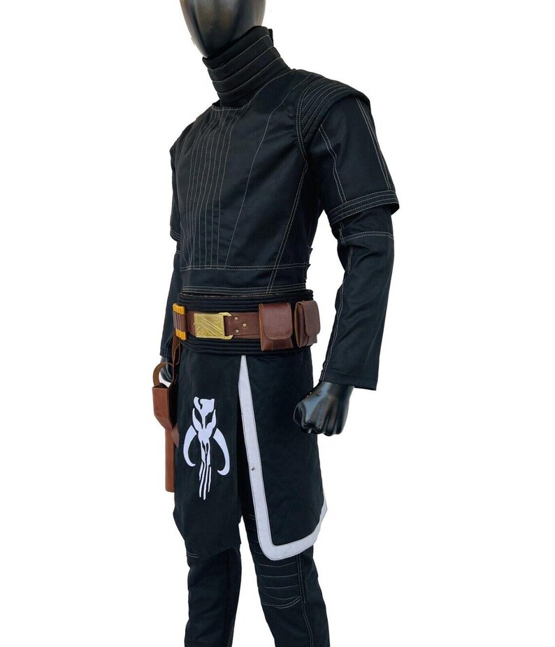 Mandaloriansk flygdräkt med hölster | Boba Fett-inspirerad kostym | Star Wars-prisjägare | Death Watch-mytosaurie-dräkt bild 3