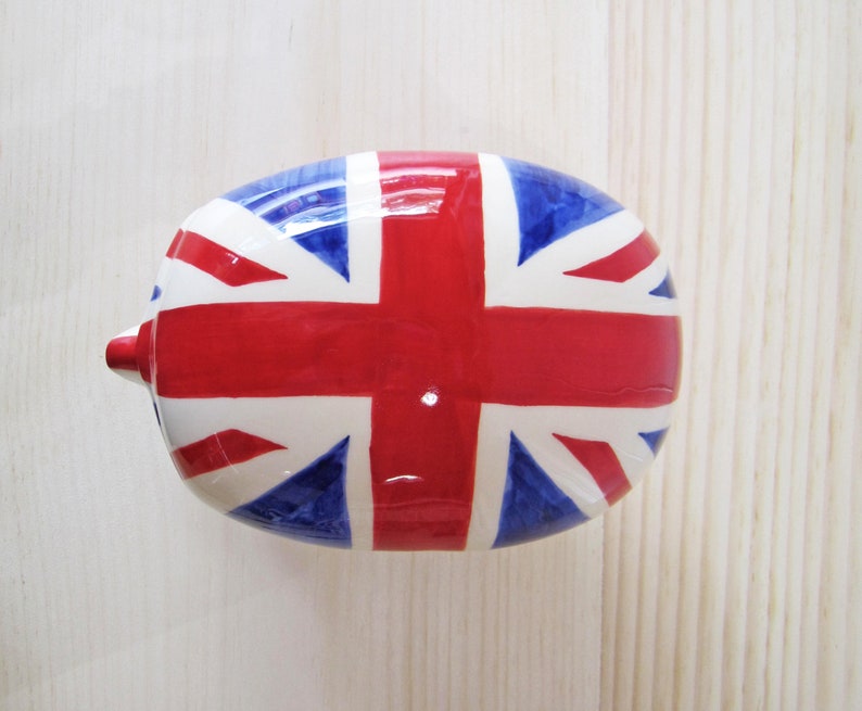 Gifts for Him Union Jack British Gift Ceramic Ornament Skull Art Ceramic Skull Hand Painted Skull Union Jack Skull