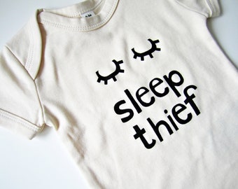 Sleep Thief Baby Outfit - New Baby - Eco Baby - Gender Neutral - Baby Gift - Baby Clothing