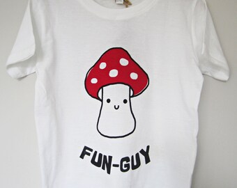 Mushroom T-Shirt - Kids Clothing - Kids T-Shirt - Cool Kids - Humor Clothing - Screen Print Tee - Fun Guy