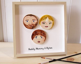 Family Portrait - Ceramic Art - Illustrated Portraits - Ceramic Art - Housewarming Gift - Family Gift - New Home - Portraits