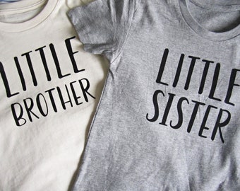 Little Brother/Sister T-Shirt - Little Sister - Little Brother - Kids Clothing - Siblings - Eco Friendly - Screen Printed - Unisex
