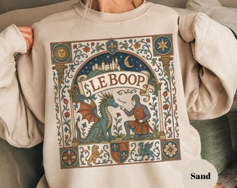 Le Boop Dragon T-Shirt, Comfort Colors Medieval Tee, Funny Knight Fantasy Graphic Unisex Shirt, Renaissance Fair Gift, Dragon Meme Top