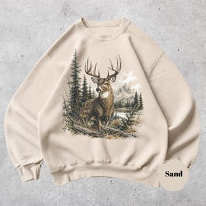 Vintage-Sweatshirt mit Hirschmotiv, Retro-T-Shirt im Western-Stil der 90er, Country-Girl-Kleidung, rustikales Wildtier-Shirt, Geschenkidee für die Jagdsaison Bild 1
