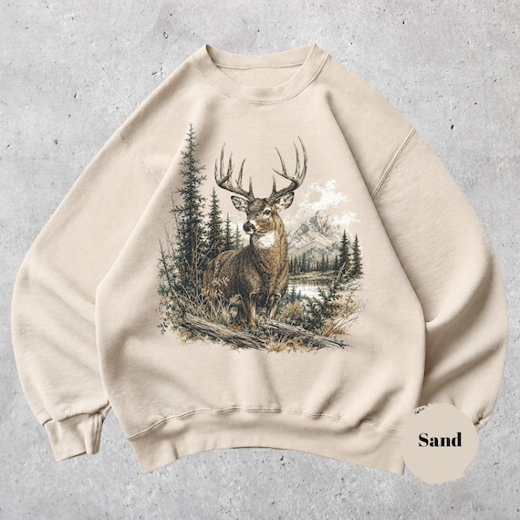 Vintage Deer Sweatshirt, Retro 90s Western Graphic Tee, Country Girl Apparel, Rustic Wildlife Shirt, Hunting Season Gift