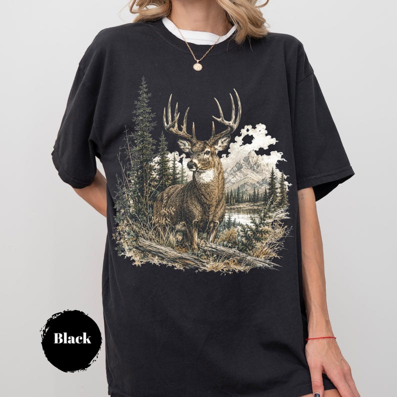 Vintage-Sweatshirt mit Hirschmotiv, Retro-T-Shirt im Western-Stil der 90er, Country-Girl-Kleidung, rustikales Wildtier-Shirt, Geschenkidee für die Jagdsaison Bild 10