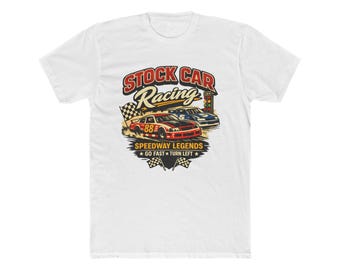 Stock Car Racing Vintage Race Car Tee | Speedway Legends, Checkered Flag
