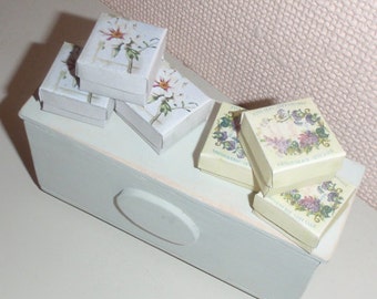 Dollhouse PDF pattern boxes 6 pcs shabby chic