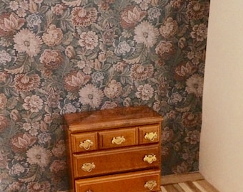 Dollhouse wallpaper PDF Nightingale garden 1:12 scale