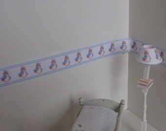 Dollhouse Peter Rabbit wallpaper border PDF 1:12 scale/nursery