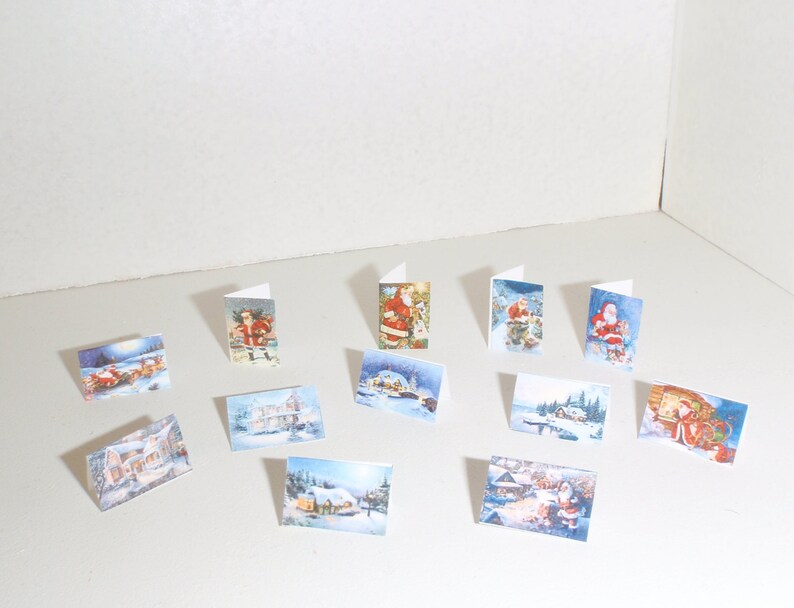 Dollhouse Christmas Cards 12 Pcs PDF Kit | Etsy