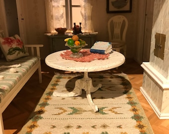Dollhouse rug pattern PDF Hindås 110 Green Sweden