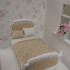 Papel pintado casa de muñecas rosas/malva PDF escala 1:12