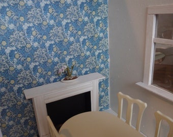 Dollhouse wallpaper William Morris seaweed PDF 1:12 scale