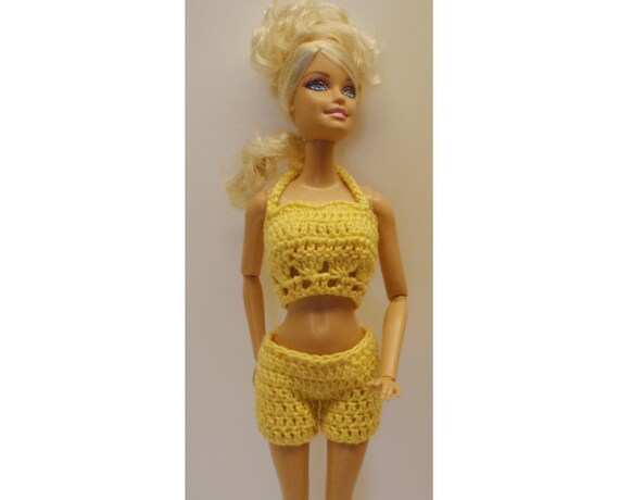 Barbie crochet pattern PDF top and shorts