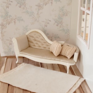 Dollhouse wallpaper Brewster big cream background PDF 1:12 scale