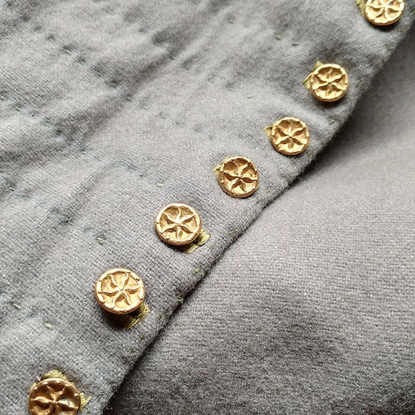 Medieval starfish buttons, brass buttons, thames find recreation, nature buttons, reenactor, SCA, cosplay