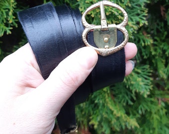 Fashion goth belt, black belt, leather belt, handmade belt, customizable belt