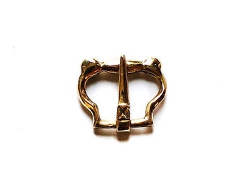 set of two - Medieval reproduction 3/4 inch brass buckle,