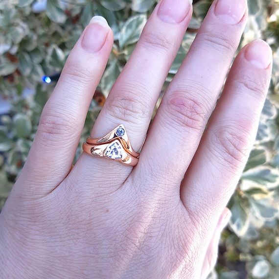 White sapphire 2024 stackable rings