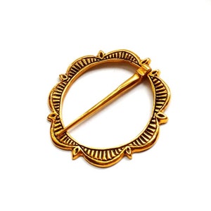 Medieval sept brooch, brass brooch, medieval reenactor, SCA, cosplay