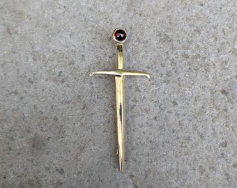 Broche ancienne 1900 art nouveau en argent et pierres de synthèse