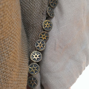 Medieval custom buttons, brass buttons, SCA, reenactor, cosplay
